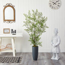 5’ Ruffle Fern Artificial Tree in Gray Planter