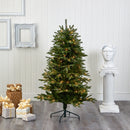 5’ Snowed Grand Teton Artificial Christmas Tree with 150 Clear Lights and 462 Bendable Branches