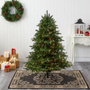 5’ South Carolina Spruce Artificial Christmas Tree with 300 White Warm Lights and 1370 Branches