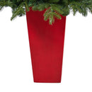 5’ Swedish Fir Artificial Christmas Tree with 160 Warm White LED Lights and 403 Bendable Branches in Tower Planter