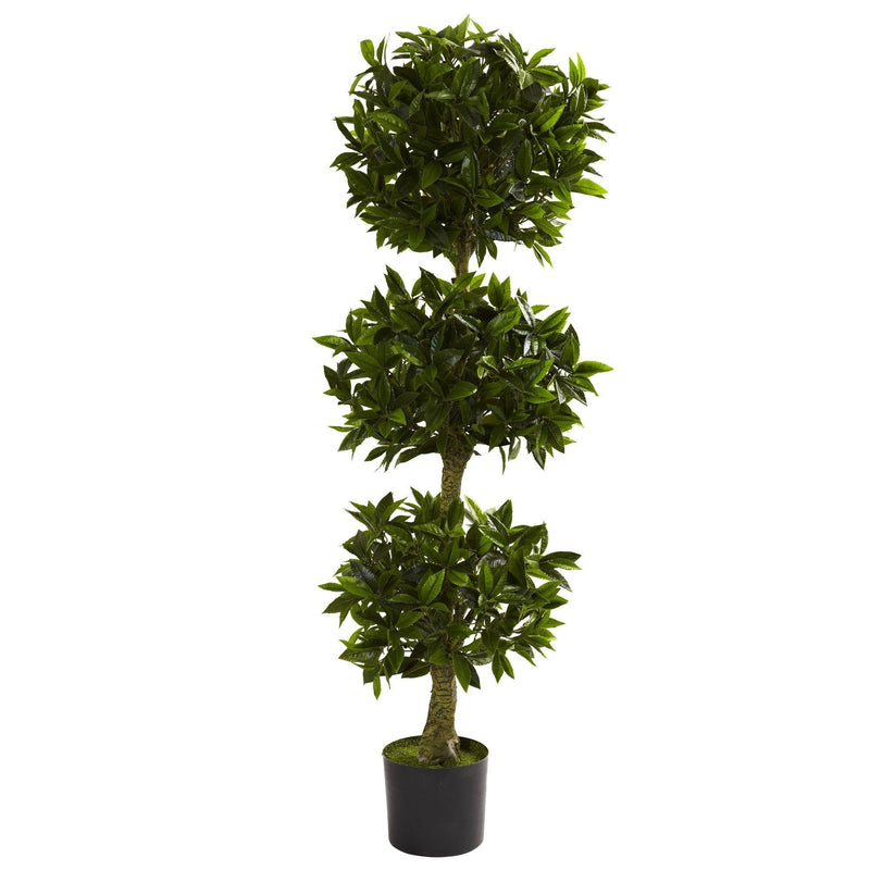 5' Triple Bay Leaf Topiary UV Resistant (Indoor/Outdoor), photo 3 of 4