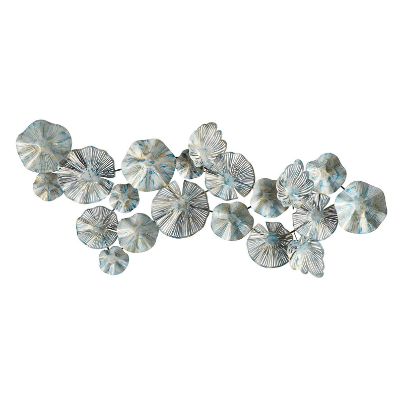 5’ x 2’ Coastal Floral Metal Montage Wall Art Decor