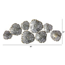 5’ x 2’ Floating Metal Floral Wall Art Decor