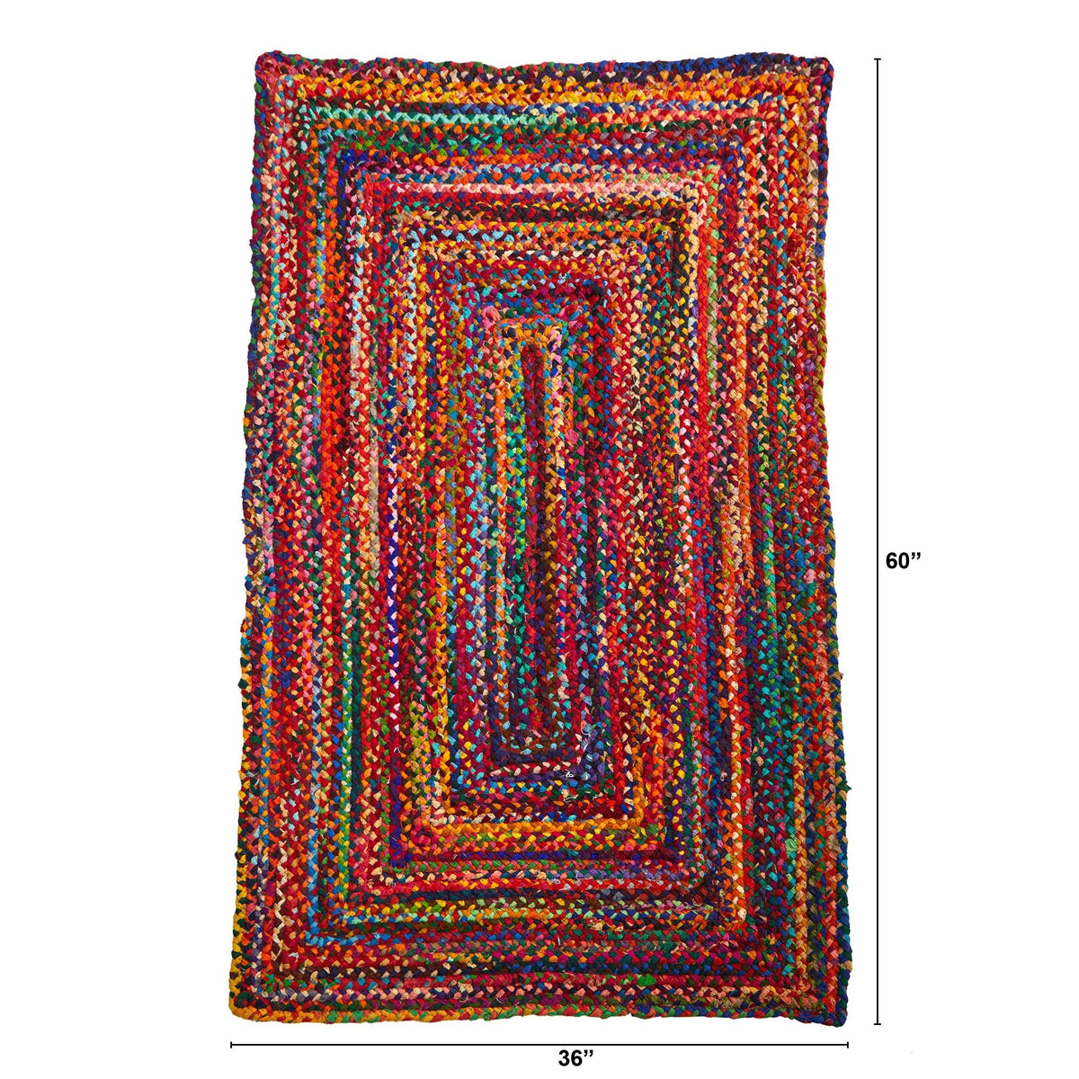 5’ x 3’ Handmade Braided Cape Cod Coastal Jute Rug, photo 2 of 3