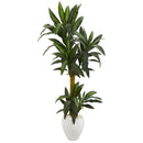 5’ Yucca Artificial Plant in White Planter