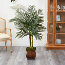 50” Golden Cane Artificial Palm Tree in Metal Planter