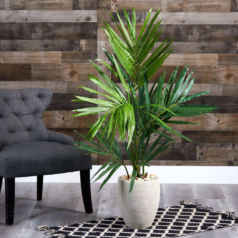 50” Kentia Artificial Palm Tree in Sand Colored Planter, photo 3 of 3