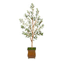 50” Olive Artificial Tree in Metal Planter