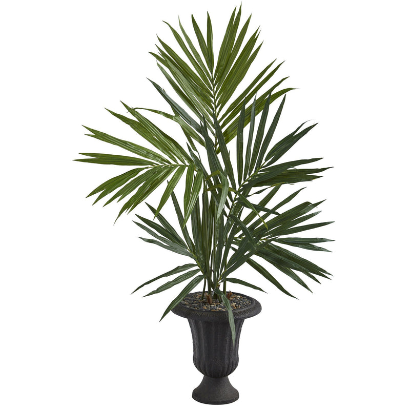 52” Kentia Artificial Palm Tree in Charcoal Urn