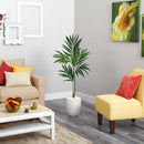 52” Kentia Artificial Palm Tree in White Planter