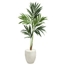 52” Kentia Artificial Palm Tree in White Planter