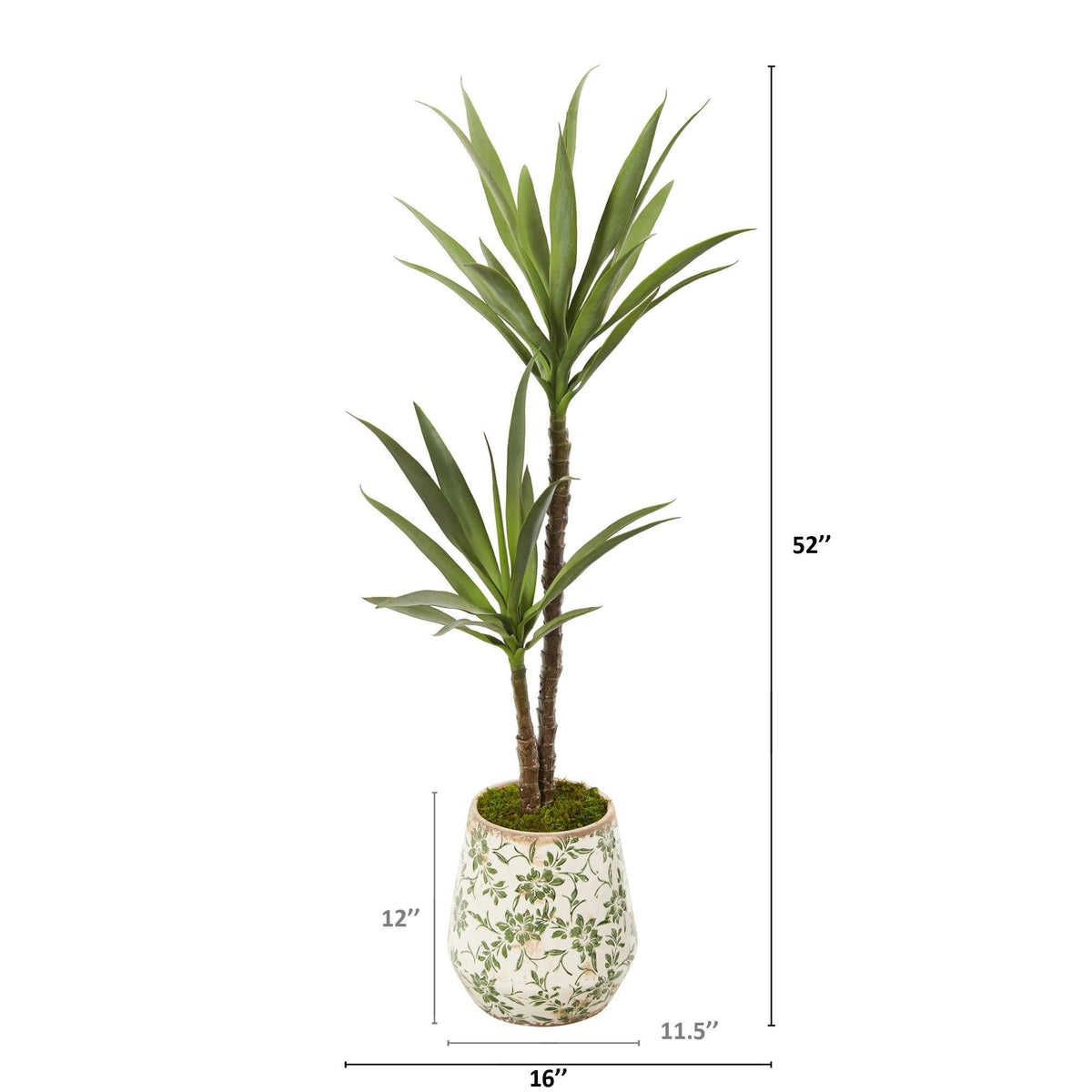52” Yucca Artificial Plant in Floral Planter, photo 2 of 2