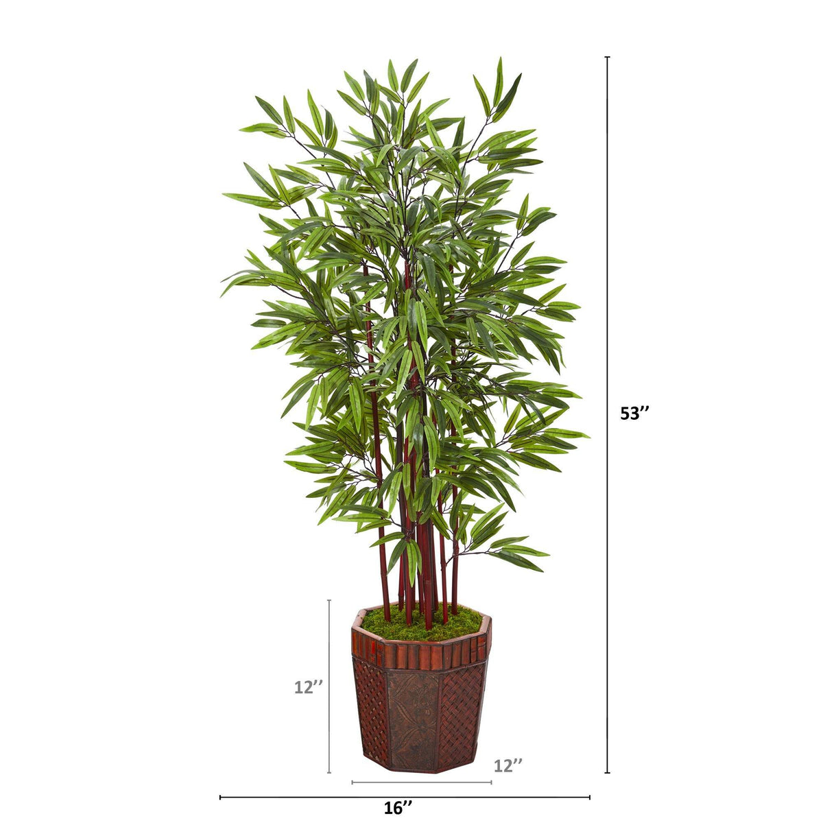 53” Bamboo Artificial Tree in Decorative Planter, photo 2 of 2