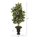53” Ficus Artificial Tree in Charcoal Urn