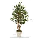 53” Ficus Artificial Tree in Country White Planter