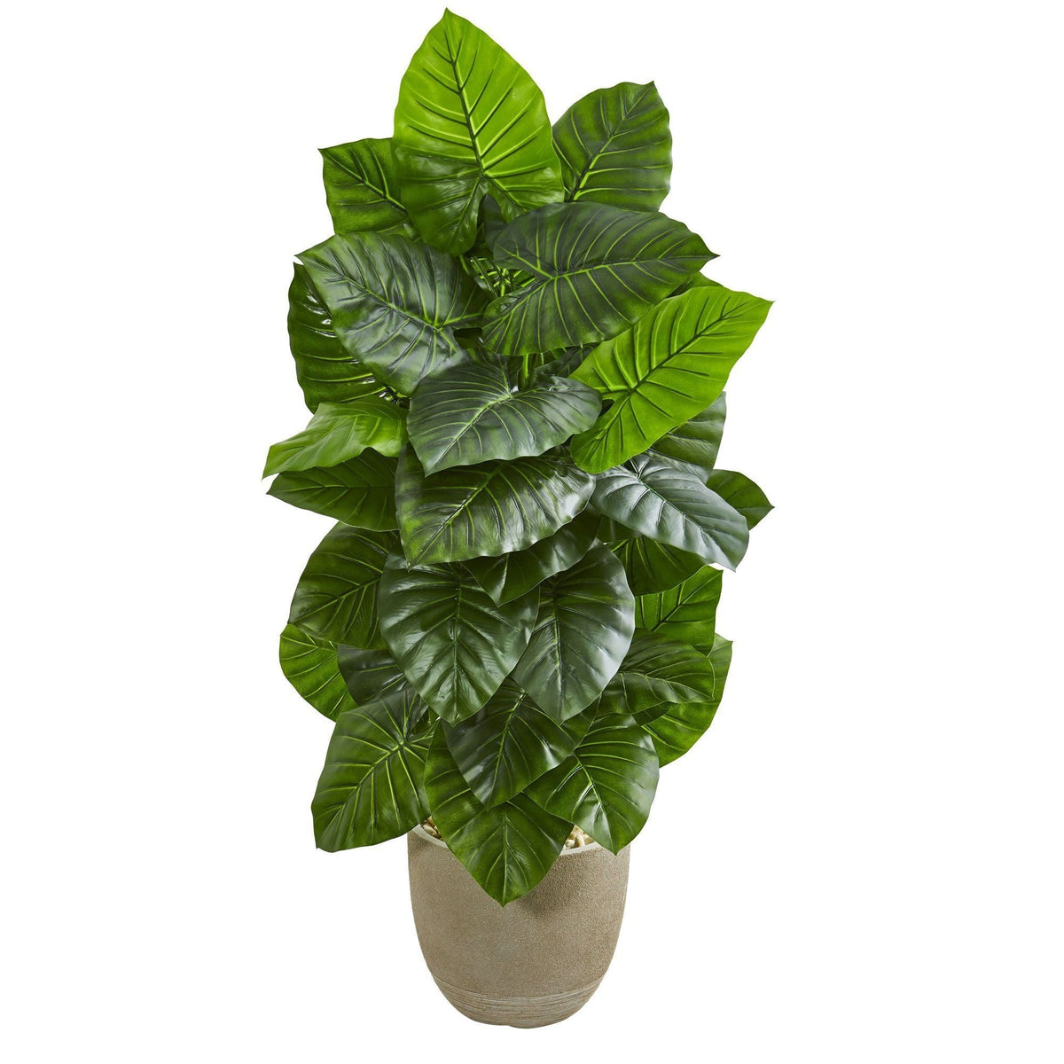 53” Taro Artificial Plant in Sand Stone Planter