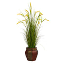 53” Wheat Grain Artificial Plant in Decorative Planter