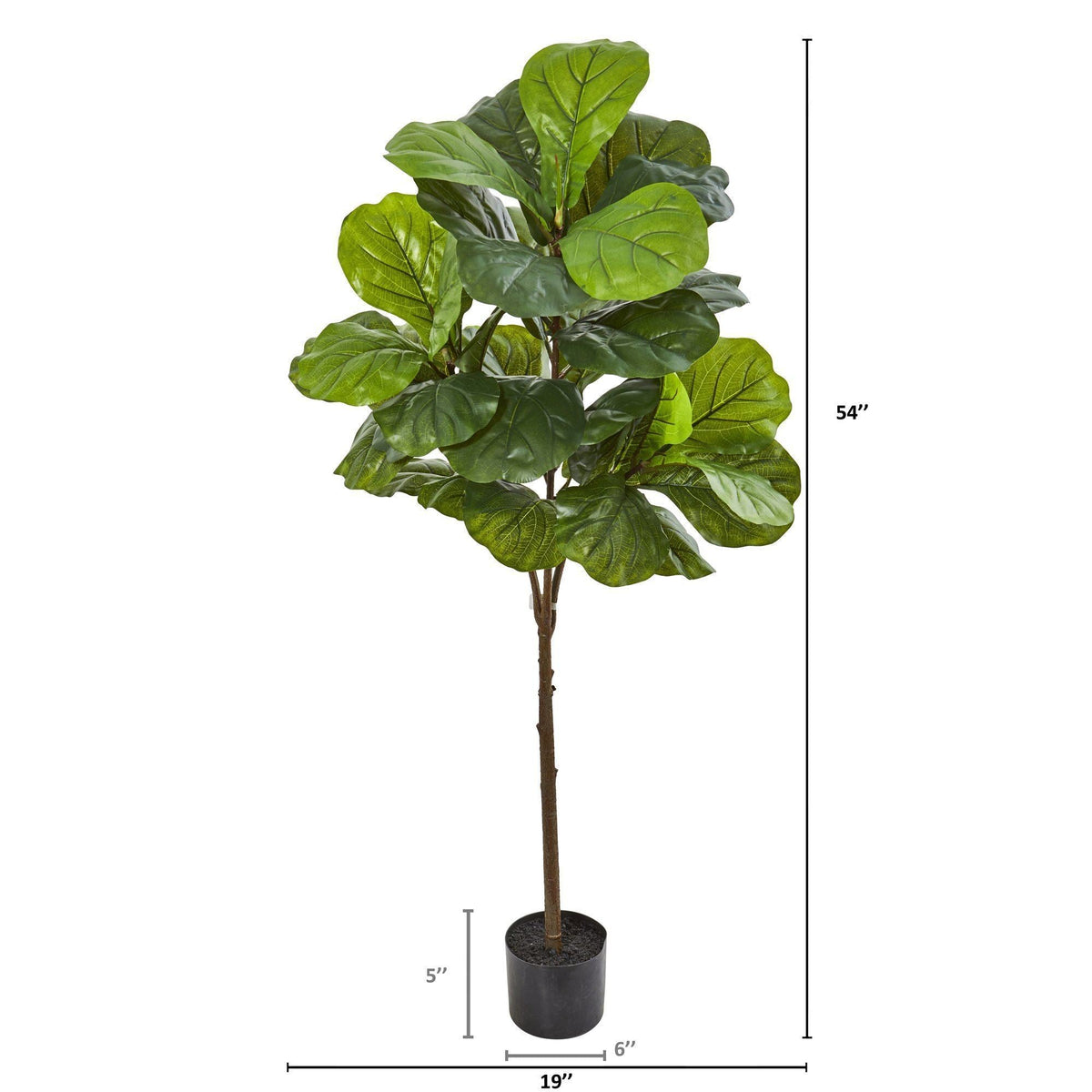 54” Fiddle Leaf Artificial Tree (Real Touch), photo 3 of 4