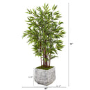 55” Bamboo Artificial Tree in White Planter