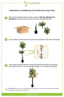 5.5’ Double Robellini Palm Tree UV Resistant (Indoor/Outdoor) by Nearly Natural