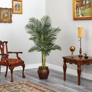 5.5’ Golden Cane Artificial Palm Tree in Decorative Planter