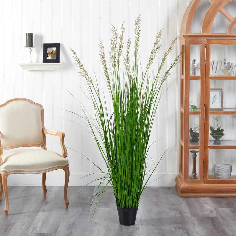 5.5’ Artificial Plum Grass Plant, photo 3 of 3