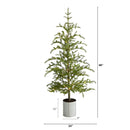5.5’ Pre-Lit Pine Artificial Christmas Tree in Decorative Planter with 150 Lights
