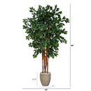 5.5’ Sakaki Artificial Tree with 1470 Bendable Branches in Sand Colored Planter