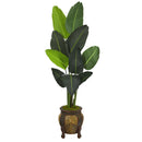 5.5’ Traveler's Palm Artificial Tree in Decorative Planter