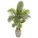 56” Areca Palm Artificial Tree in Sand Colored Planter