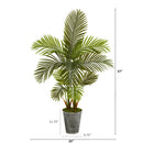 57” Areca Palm Artificial Tree in Decorative Tin Planter