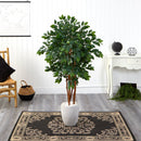 57” Sakaki Artificial Tree in White Planter