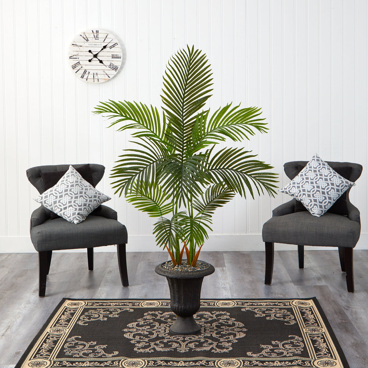 59” Areca Palm Artificial Tree in Charcoal Urn, photo 4 of 4