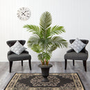 59” Areca Palm Artificial Tree in Charcoal Urn