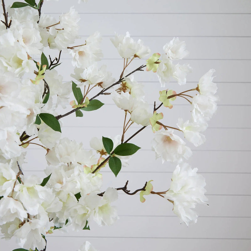 6’ Artificial Cherry Blossom Tree with White Decorative Planter, photo 2 of 8