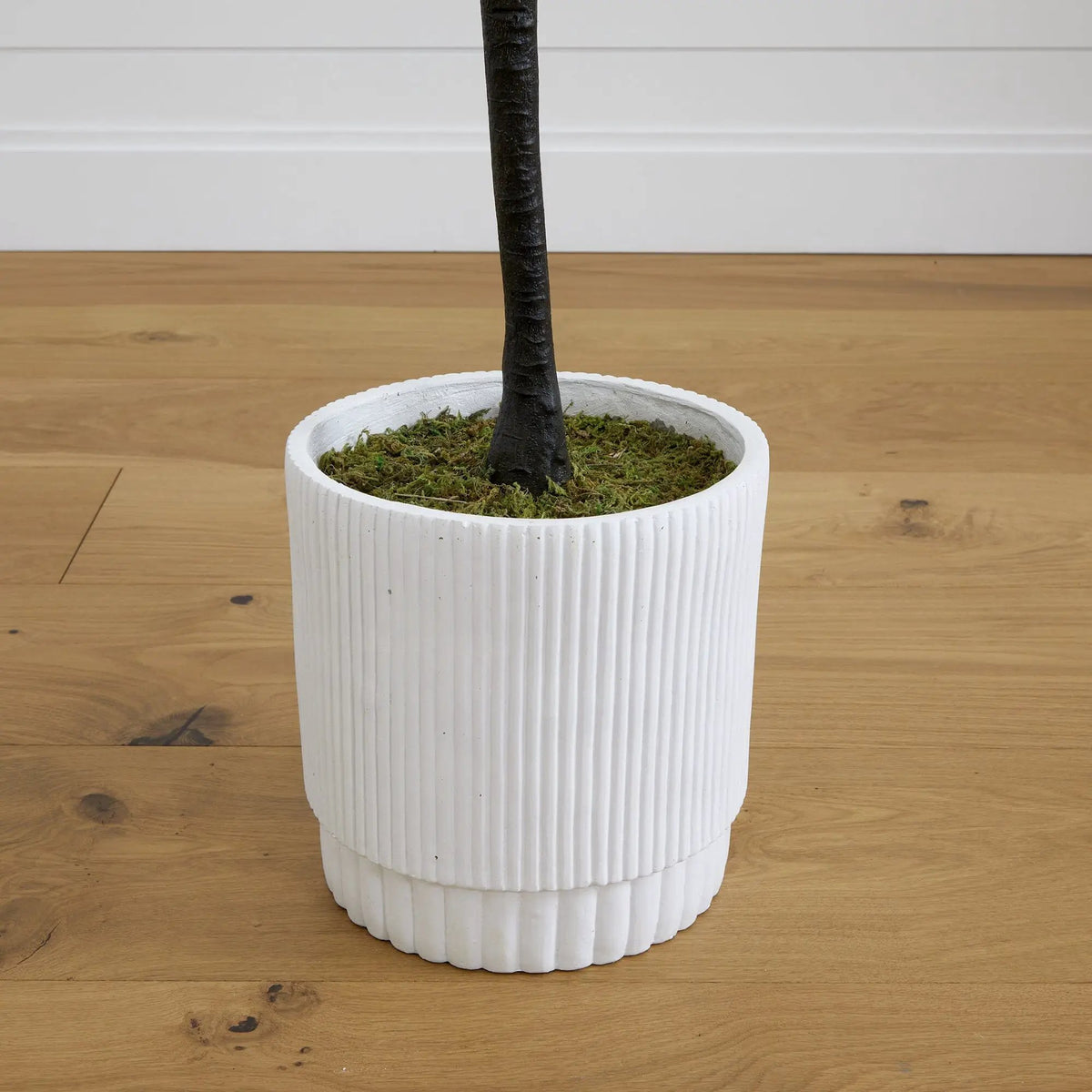 6’ Artificial Cherry Blossom Tree with White Decorative Planter, photo 7 of 8