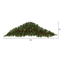 6' Artificial Christmas Swag with 50 LED Lights, Berries and Pine Cones