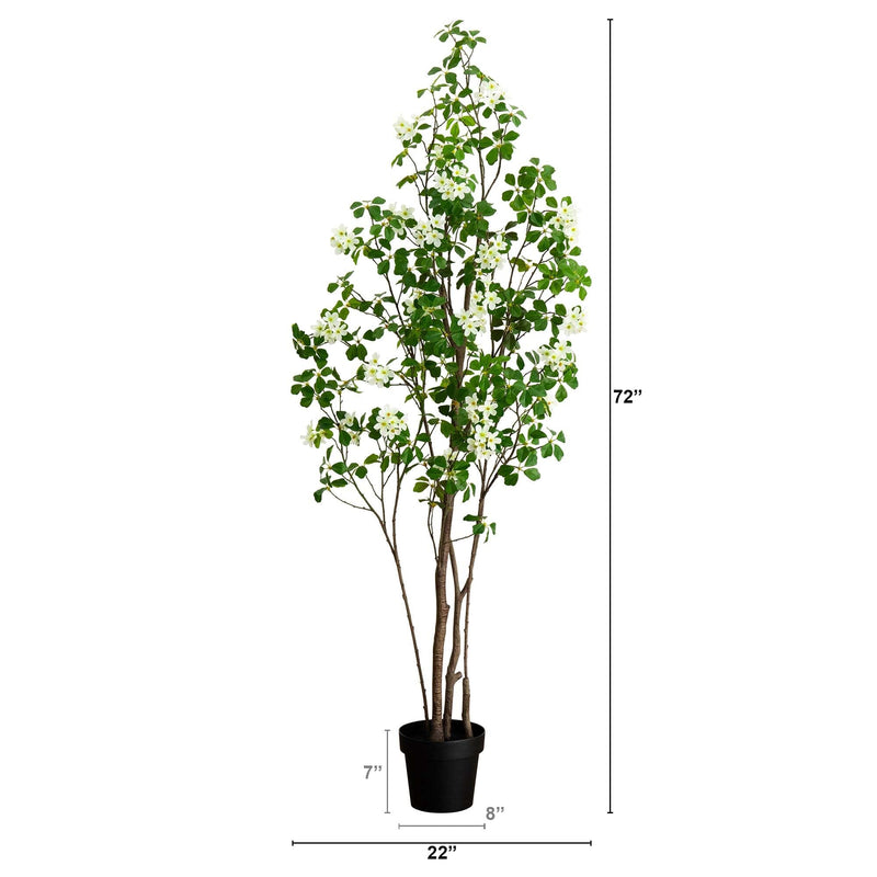 6’ Artificial Dogwood Tree