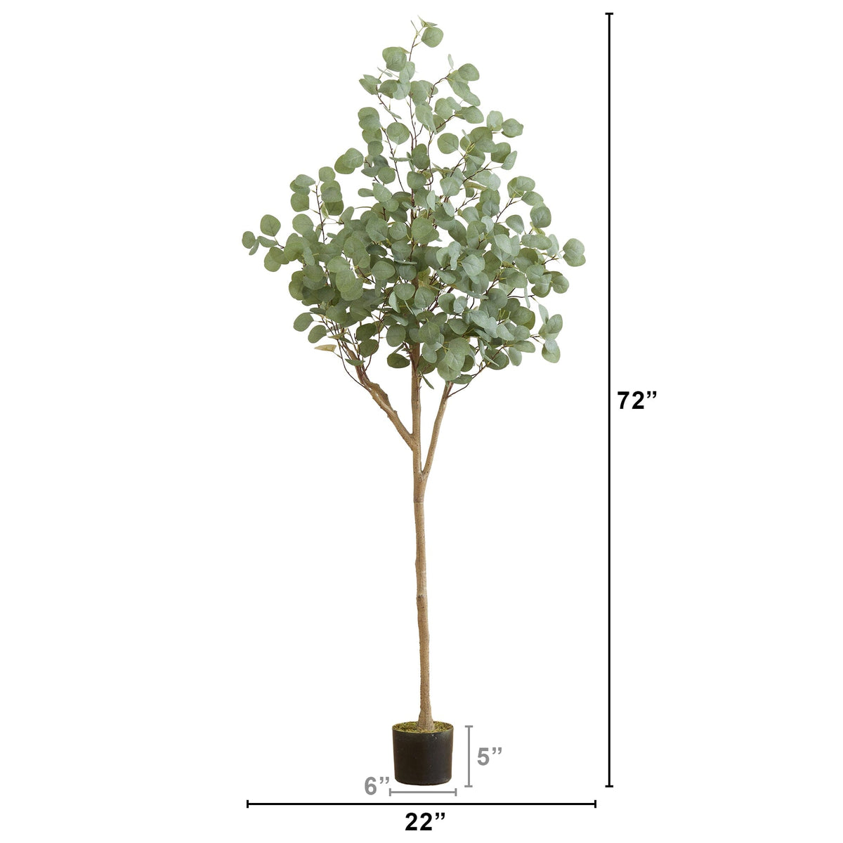 6’ Artificial Eucalyptus Tree, photo 4 of 5