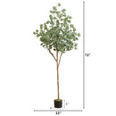 6’ Artificial Eucalyptus Tree