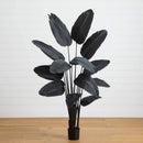 6' Artificial Halloween Black Traveler's Palm Tree