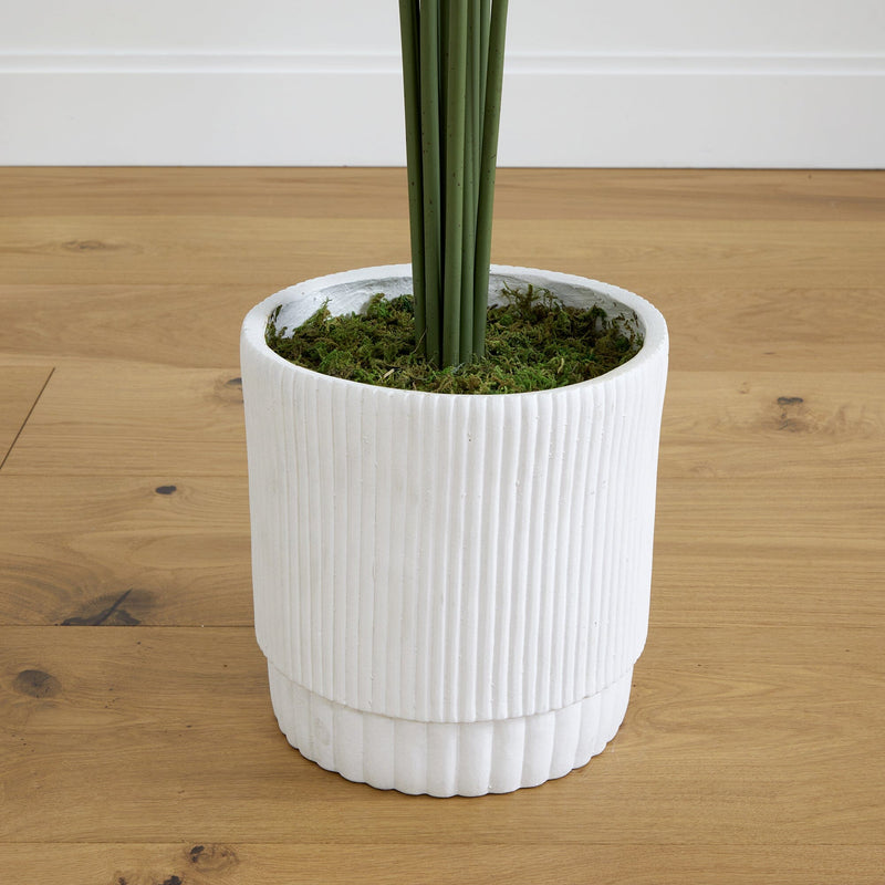 6’ Artificial Paradise Palm with White Decorative Planter