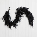 6' Artificial Real Touch Halloween Black Norfolk Island Pine Garland with Natural Look