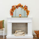 6’ Assorted Autumn Maple Leaves, Pumpkins, Gourds, Berries and Pinecone Artificial Fall Garland by Nearly Natural