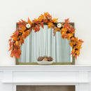 6’ Assorted Autumn Maple Leaves, Pumpkins, Gourds, Berries and Pinecone Artificial Fall Garland by Nearly Natural