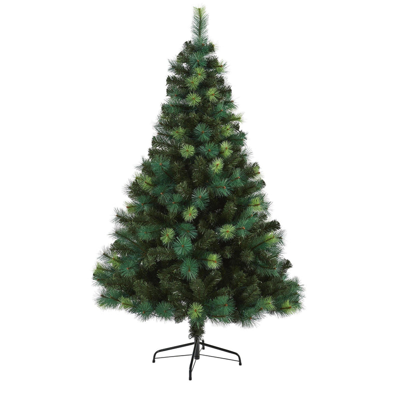 6' Assorted Green Scotch Pine Artificial Christmas Tree with 250 LED Lights