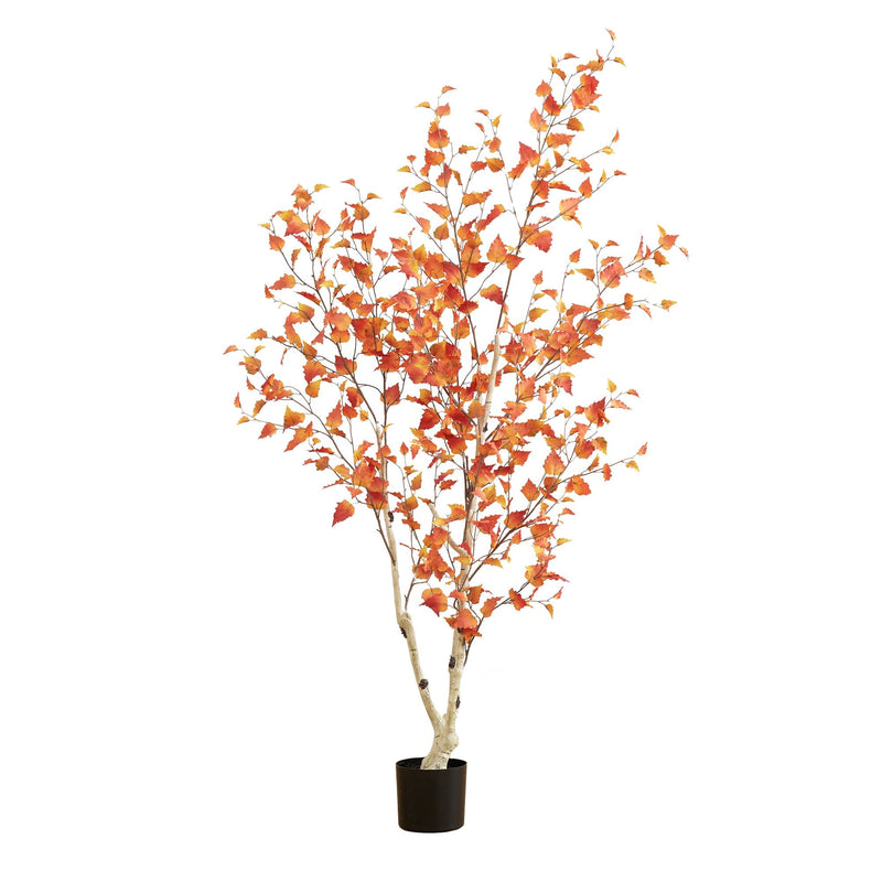 6’ Autumn Birch Artificial Fall Tree