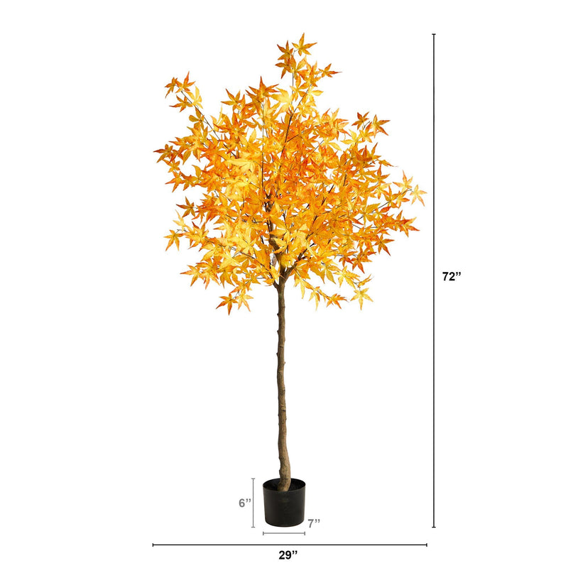 6' Autumn Maple Artificial Tree