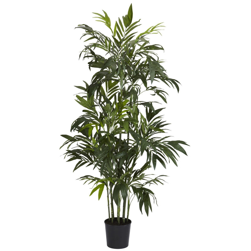 6' Artificial Green Bamboo Palm Silk Tree