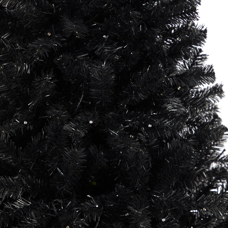 6’ Black Artificial Christmas Tree with 400 Clear LED Lights and 1036 Tips, photo 6 of 12